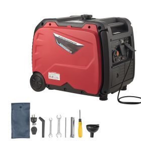 Inverter Generator, 4200W Peak Watt Quiet Inverter Generator, Electric Start Inverters Generators for Home Outdoor, Gas Powered, Stable Power