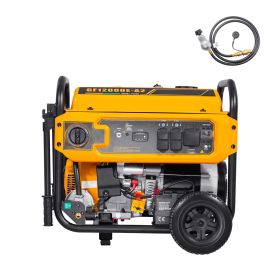 Portable Generator, Gasoline 13500W Peak Watt & LPG 12000W Peak Watt Dual Fuel Generator, Home Backup Generators with Electric Start