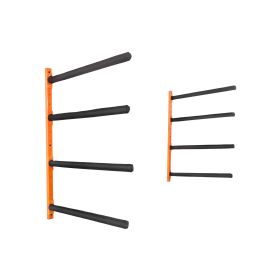 Wall Kayak Storage Rack, 4-Capacity Wall Mounted Kayak Holders for Kayak Canoe Paddle Board, Kayak Storage Hooks with Adjustable Padded Arms
