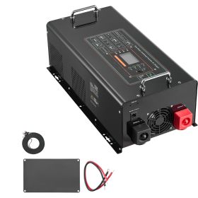 Pure Sine Wave Inverter Charger, 5000 Watt, DC 24V to AC 120V Power Inverter with LCD Display, Remote Control